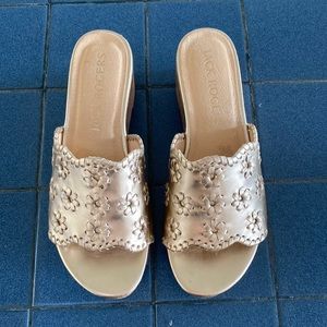 Jack Rogers gold sandals